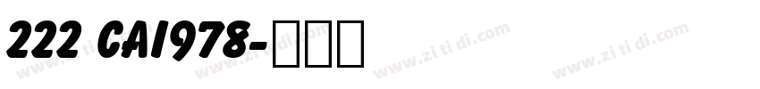 222 CAI978字体转换